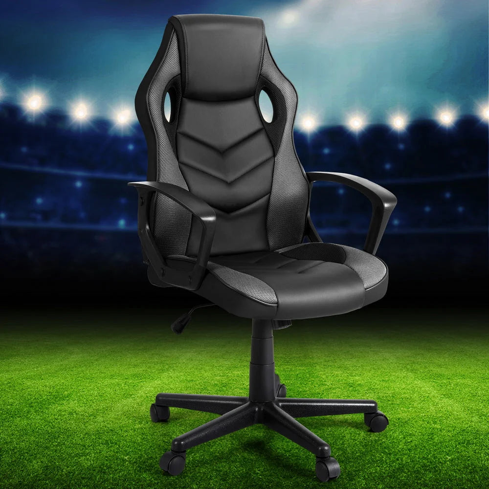 Artiss Gaming Office Chair Computer Chairs Grey - Furniture