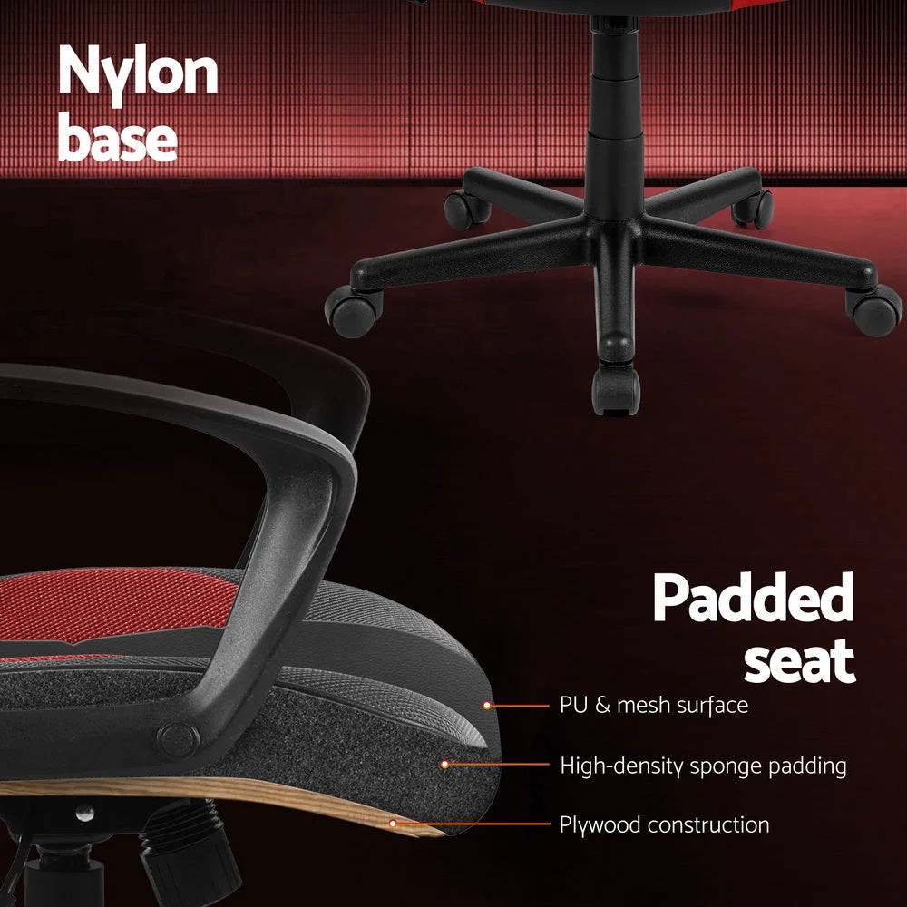 Artiss Gaming Office Chair Computer Chairs Red - Furniture