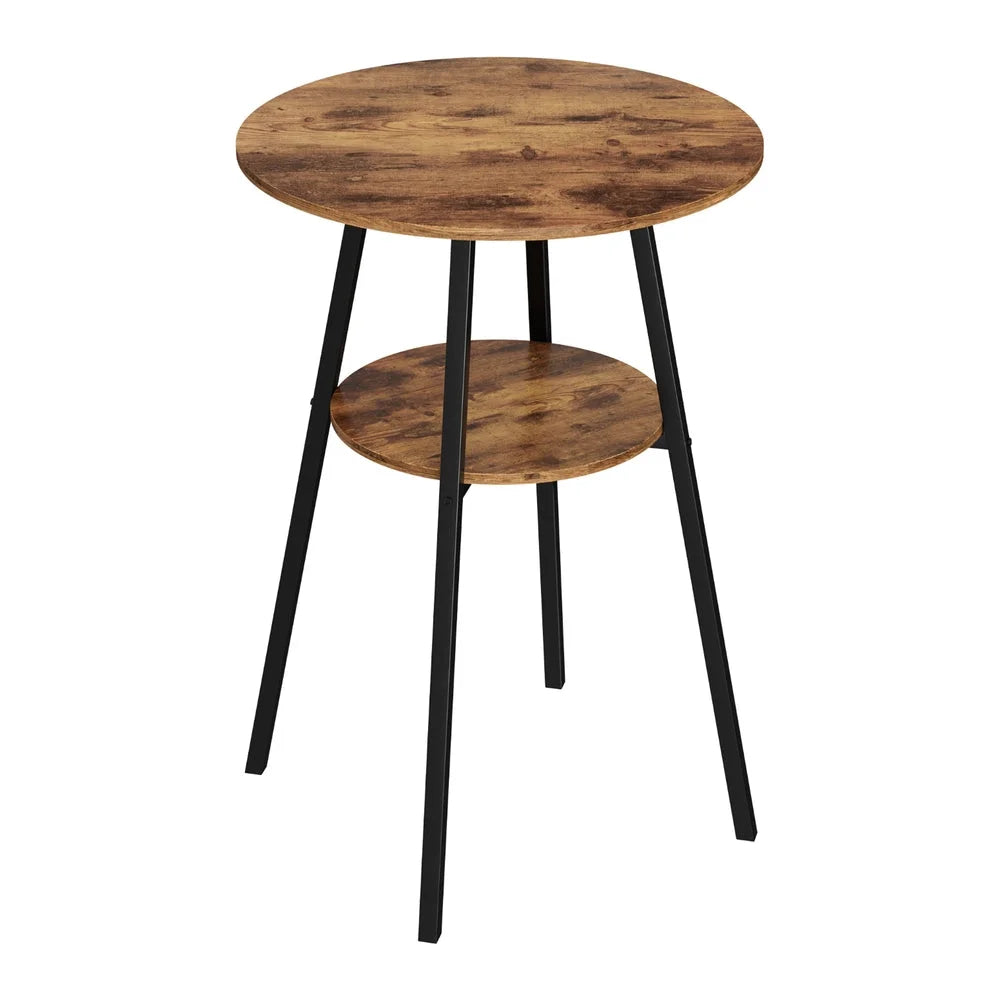Steel bar table set with table legs and matching bar stools