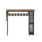 Artiss Industrial Bar Table with Wine Rack Built-in Cup