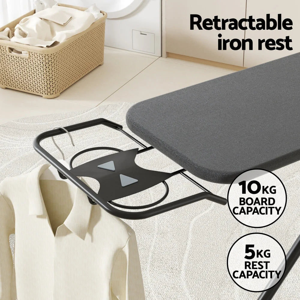 Artiss Ironing Board Foldable Iron Rest Black - Appliances