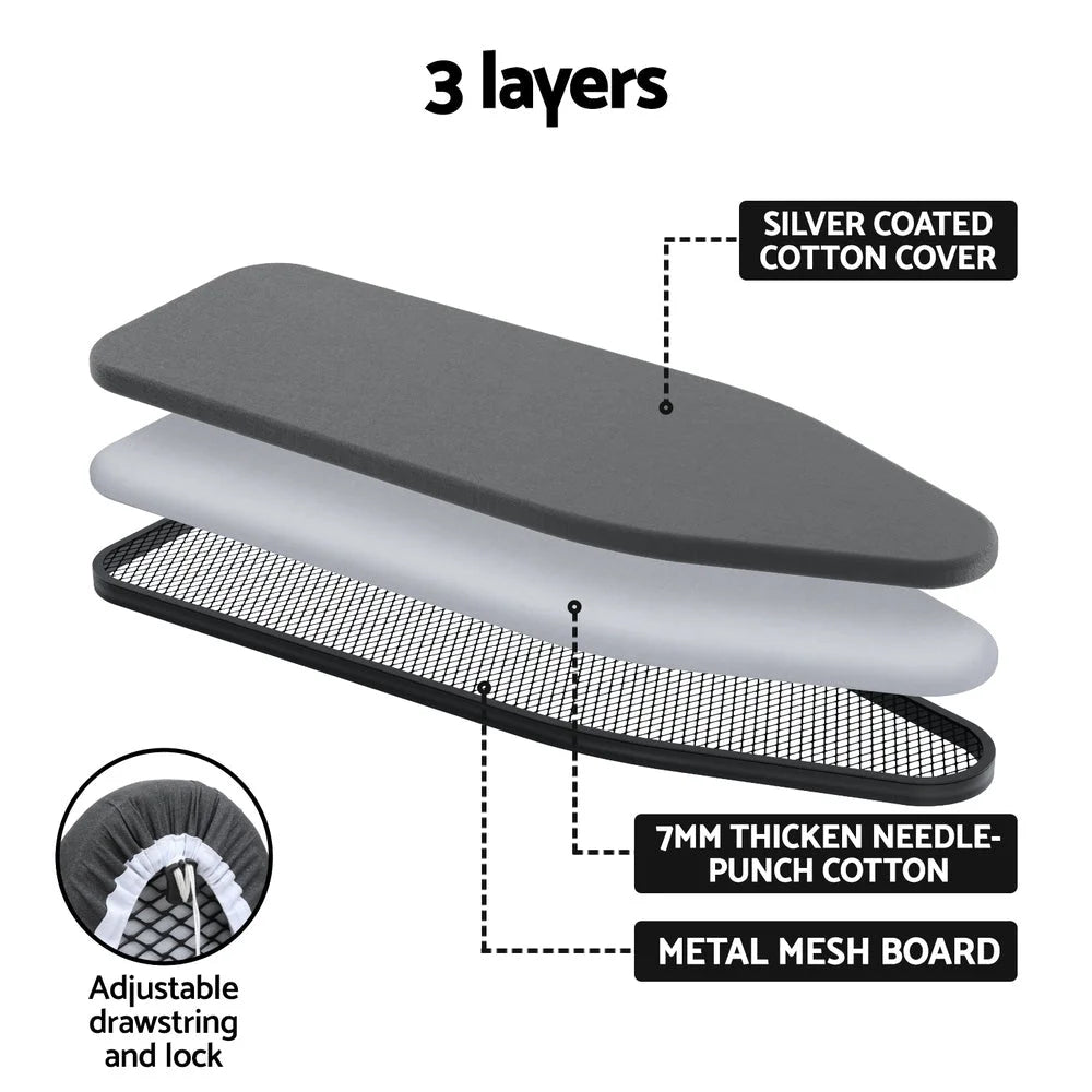 Artiss Ironing Board Foldable Iron Rest Black - Appliances