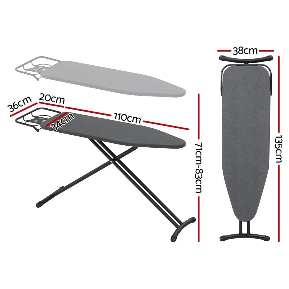 Artiss Ironing Board Foldable Iron Rest Black - Appliances