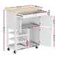 Cart with kitchen island trolley rolling serving
