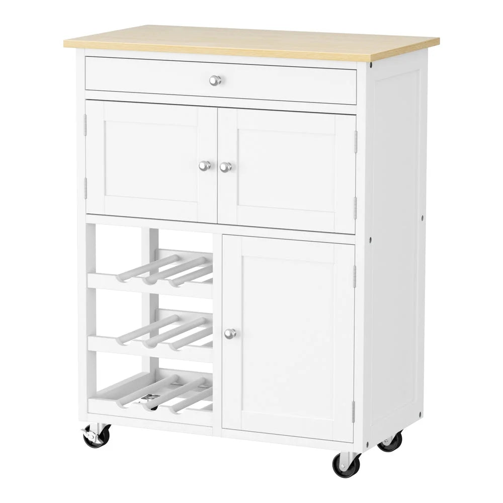 Cart with kitchen island trolley rolling
