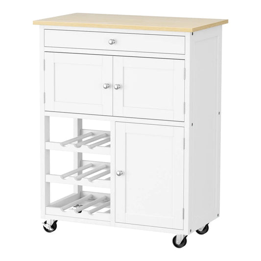 Cart with kitchen island trolley rolling