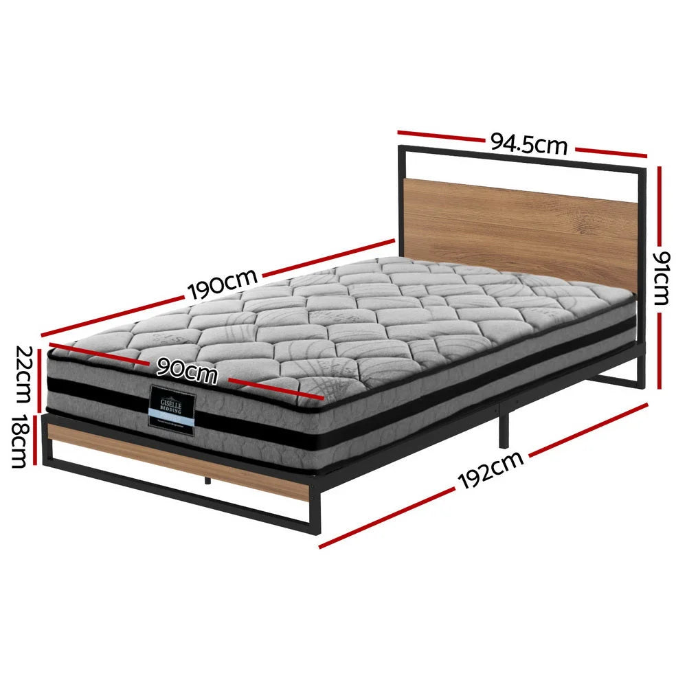 Artiss Metal Bed Frame Single Size Beds Platform