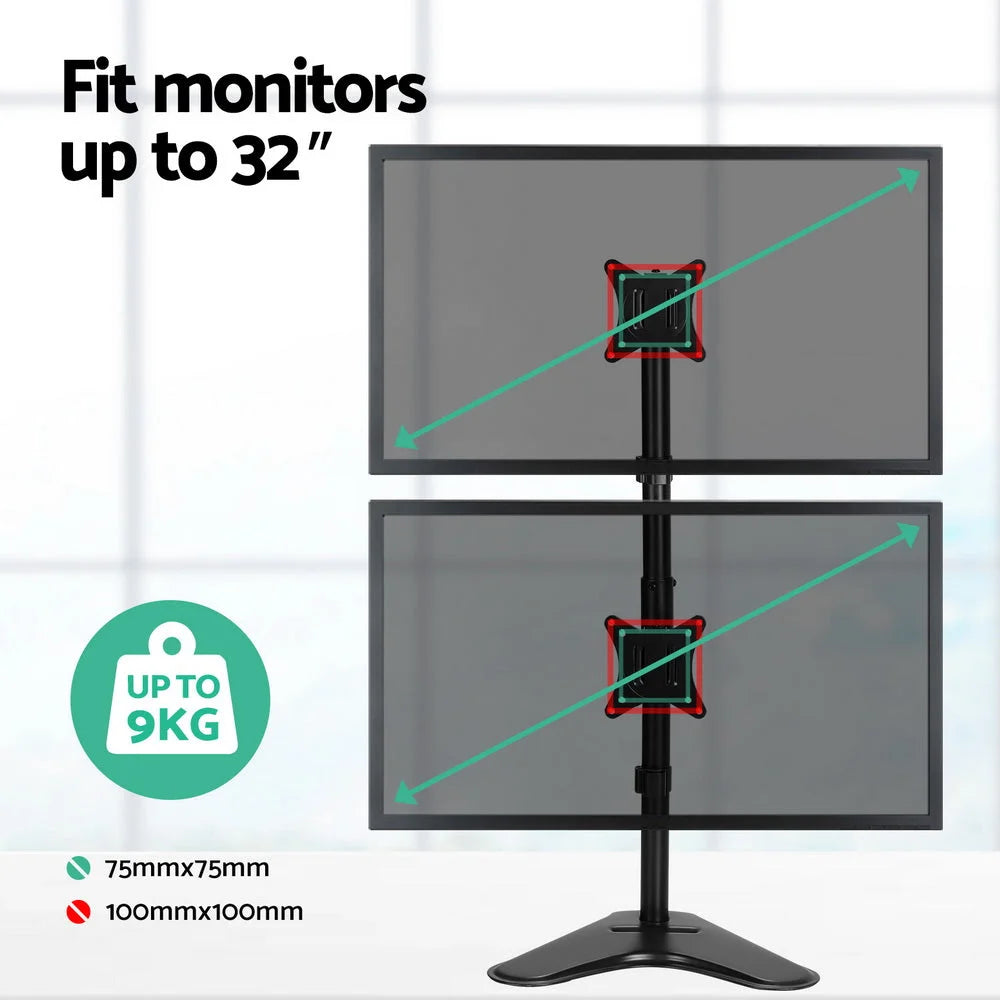 Artiss Monitor Arm Stand Dual Mount HD LED TV Bracket