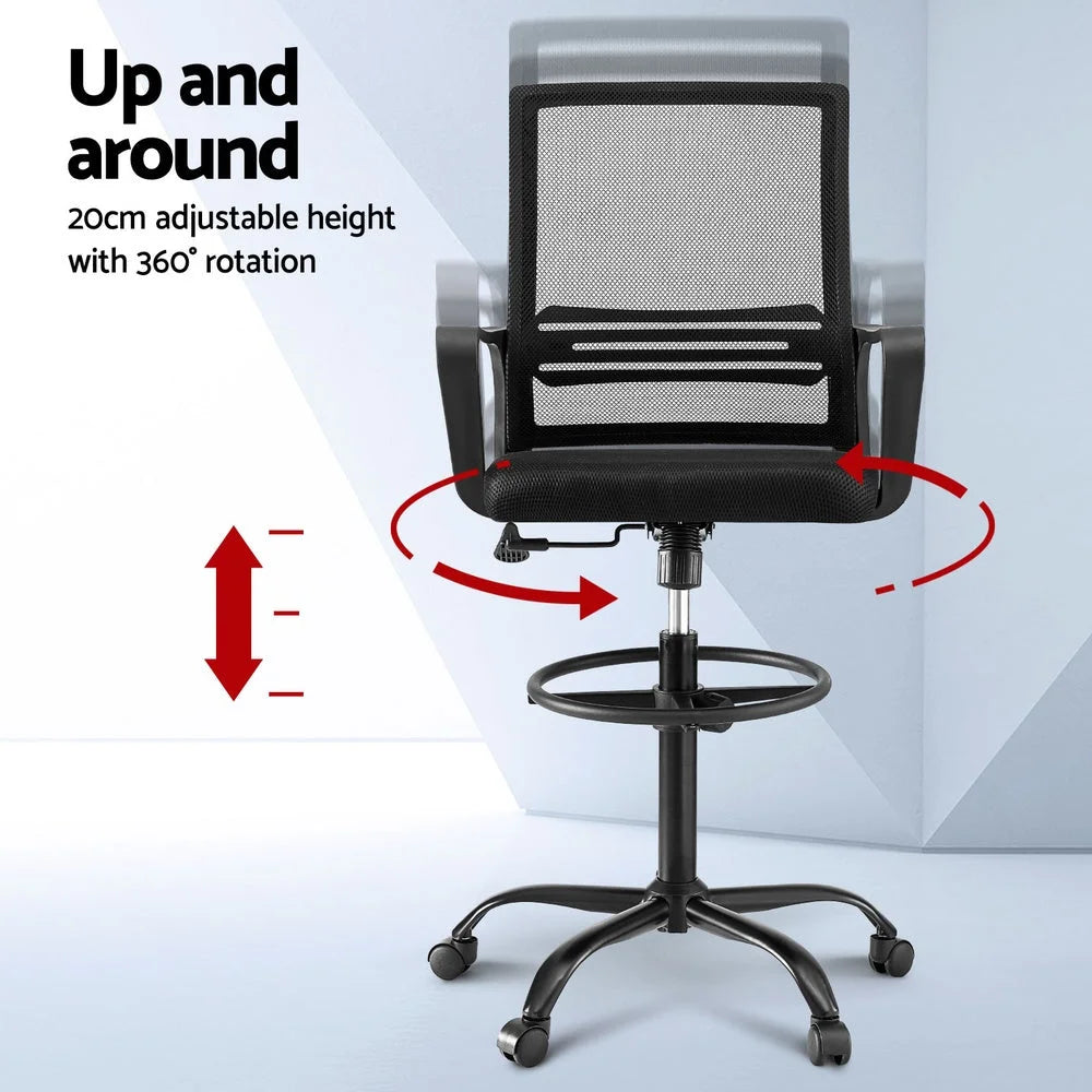 Artiss Office Chair Drafting Chairs Stool Computer Desk