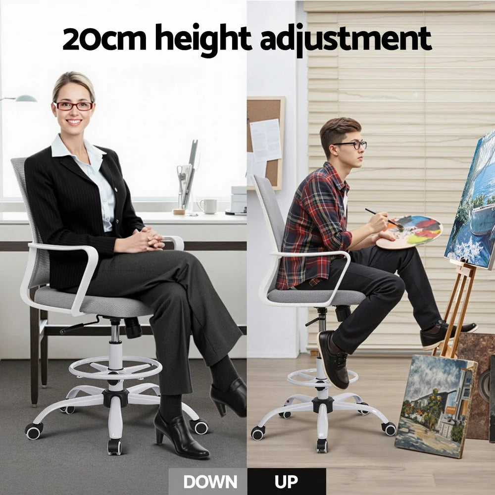 Artiss Office Chair Drafting Chairs Stool Computer Desk