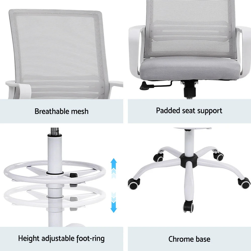 Artiss Office Chair Drafting Chairs Stool Computer Desk