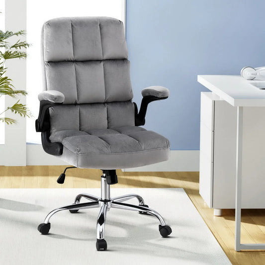 Artiss Office Chair Velvet Seat Racing Gaming Computer Desk