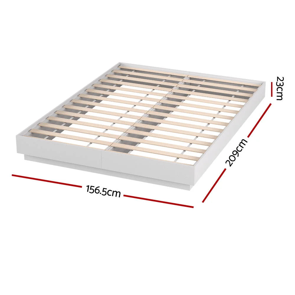 Artiss Queen Bed Frame with 16Colour Led Light Wooden