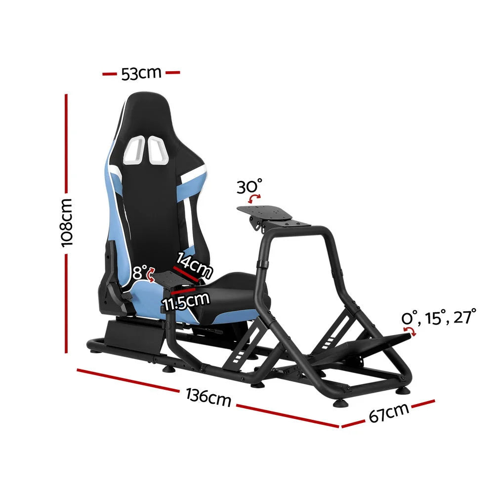 Artiss Racing Simulator Cockpit Steering Wheel Gaming Chair