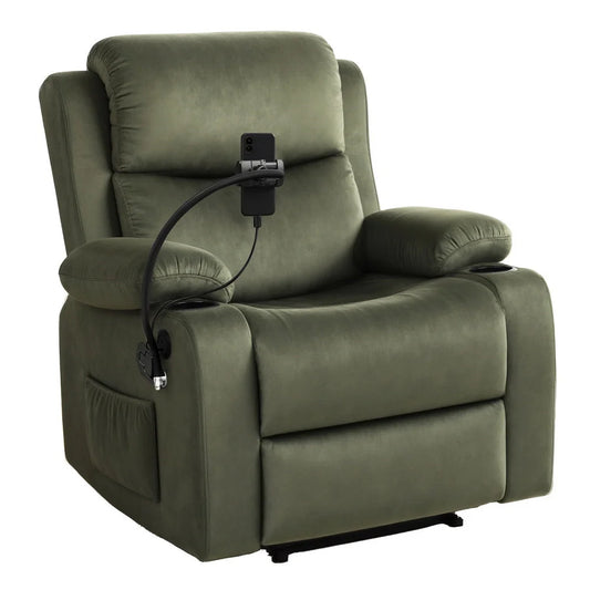 Artiss Recliner Chair Heated Massage Chair with Phone