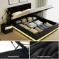 Bed frame with table double beside colour