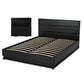 Double bed frame RGB LED with Beside Table