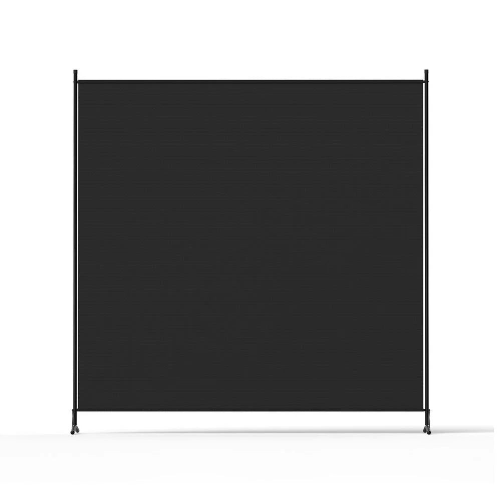 Artiss Room Divider Screen 175x180cm with Fabric Black Bedroom Dividers
