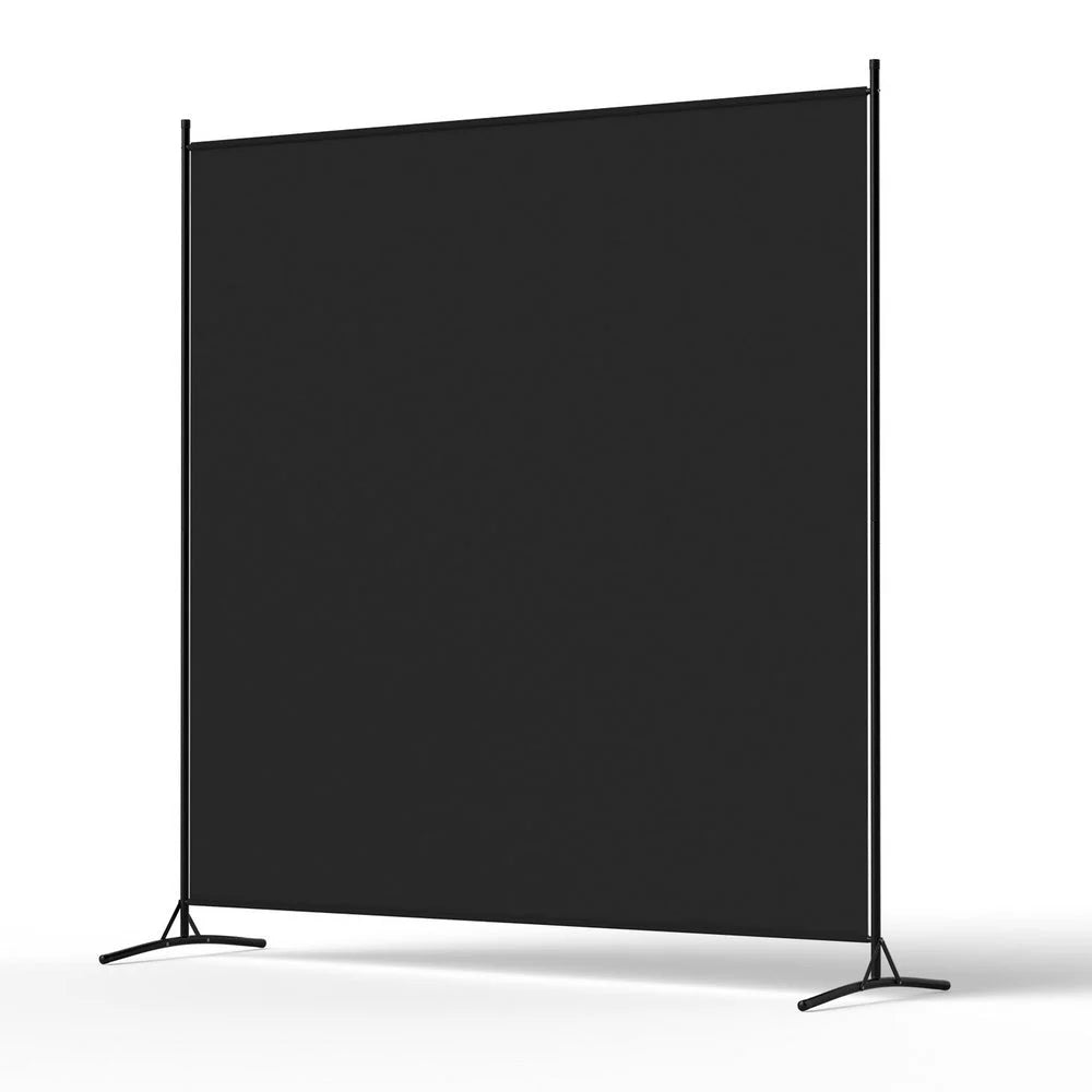 Artiss Room Divider Screen 175x180cm Fabric Black Bedroom Dividers