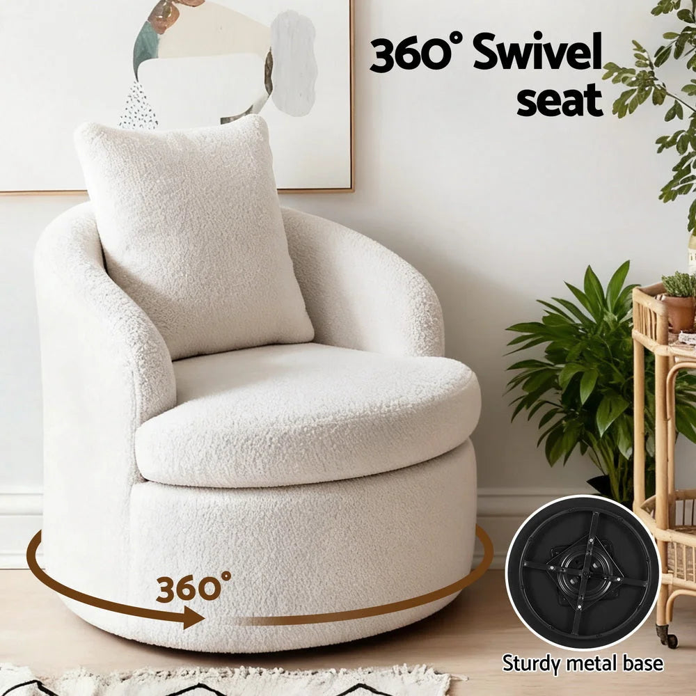 Round swivel armchair with extra pillow bar stools chairs