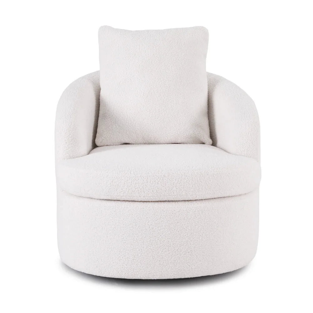 Round swivel armchair with extra pillow bar stools