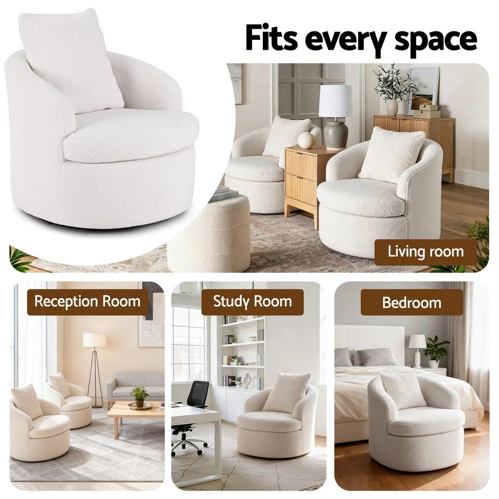 White swivel bar stools
