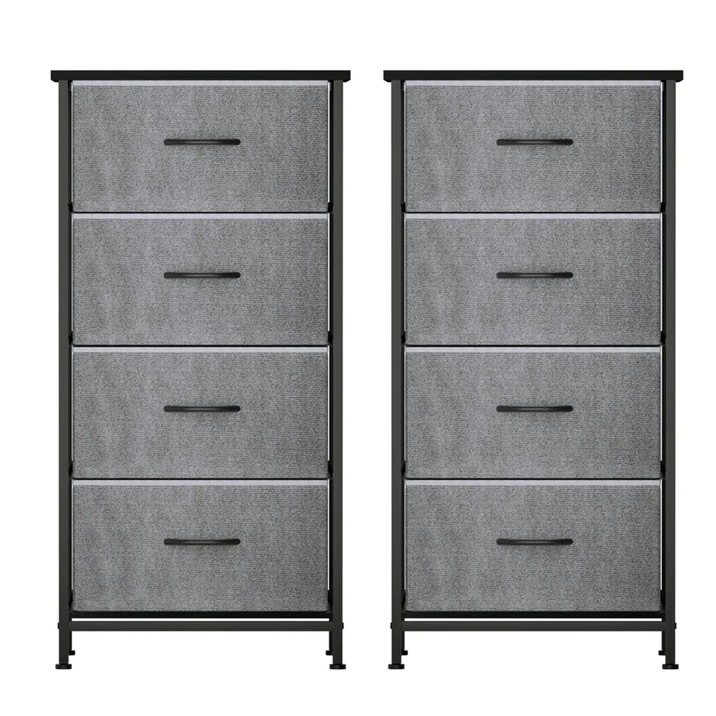 Artiss Set of 2 Chest of 4 Drawers Storage Dresser Tallboy