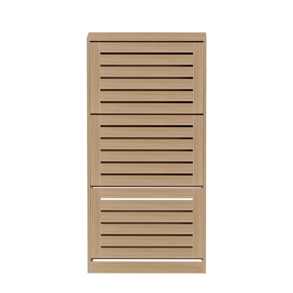 Artiss Shoe Cabinet Storage Drawer 45 Pairs Pine