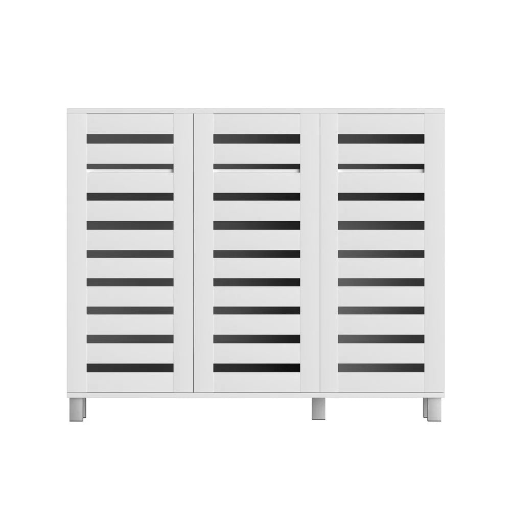 Artiss Shoe Rack Cabinet 30 Pairs Adjustable Shelf White