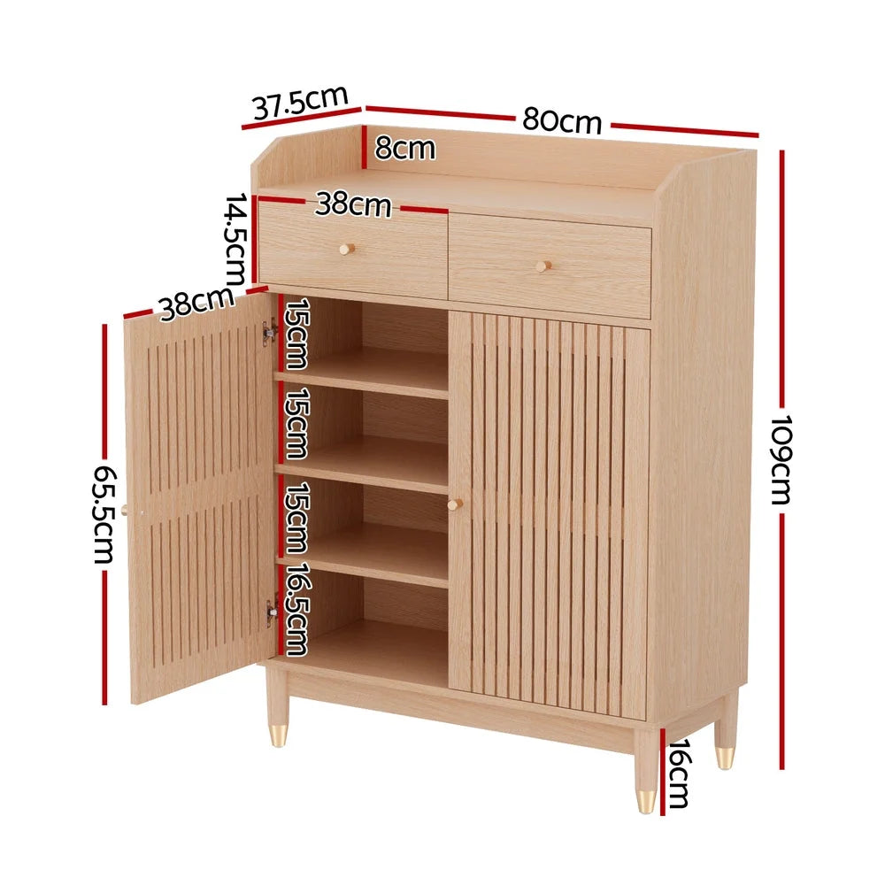 Shoe storage rack Cabinet Four Tier 16 Pairs