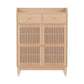 Shoe Rack Cabinet Four Tier 16 Pairs Pine