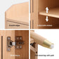 Artiss Shoe Rack Cabinet 4-Tier 16 Pairs Pine - Furniture >