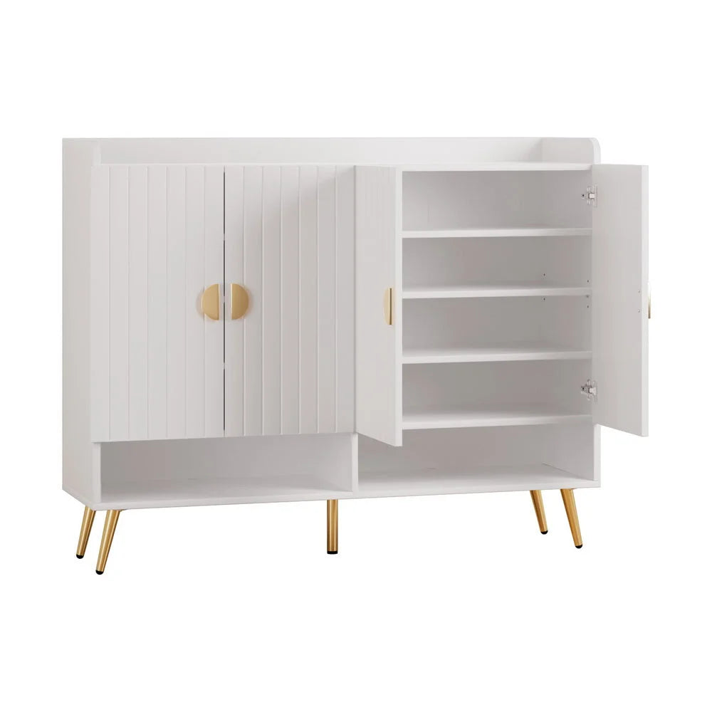 Shoe cabinet with rack tiers pairs