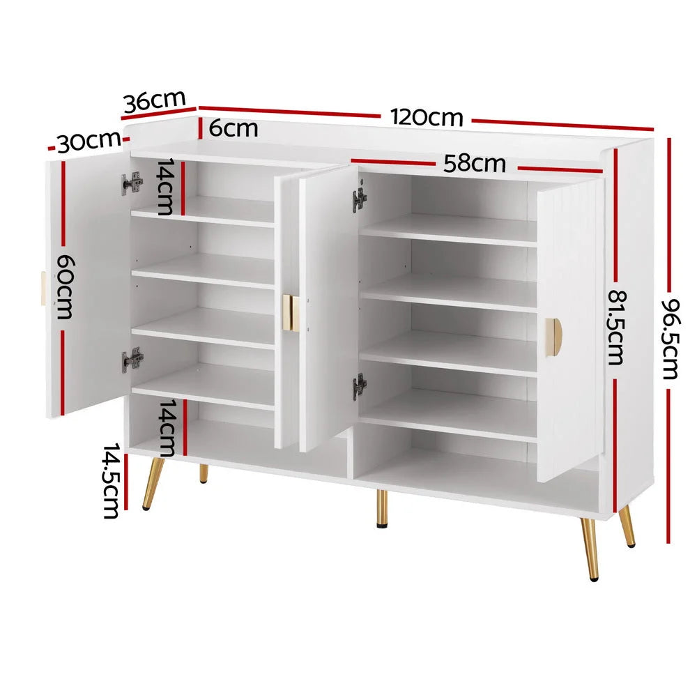 Storage rack with shoe cabinet tiers pairs entryway
