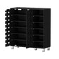 Black storage shelf Shoe Rack Cabinet Six Tier