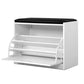 Artiss Shoe Rack Cabinet Bench 15 Pairs White Kyla