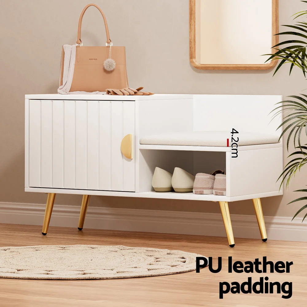 Shoe rack with narrow rack shelves for hallway storage