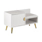 White shoe rack with narrow rack shelves for hallway storage