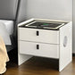 Artiss Smart Bedside Table Wireless Charging - BESS White