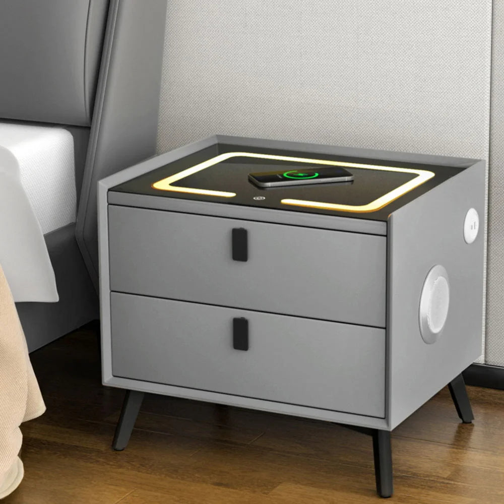 Artiss Smart Bedside Table with Wireless Charging - AIKA