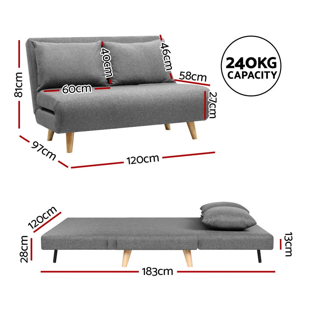 Sofa Bed 2 Seater Convertible Couch