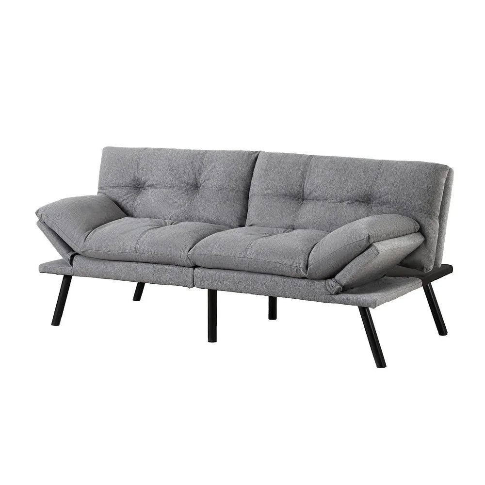 Grey fabric 3 chair with sofa bed convertible seater