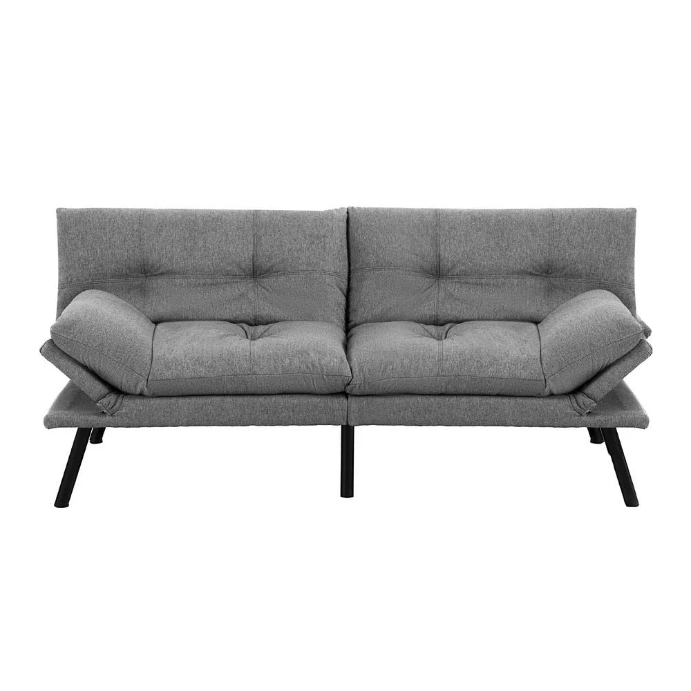 Grey fabric lounge armchair