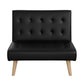 Black fabric sofa couch