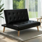 Black fabric sofa bed couch with seater lounge sofas beds