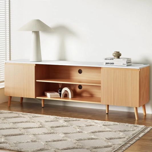 White 180cm cabinet with tv entertainment unit stand