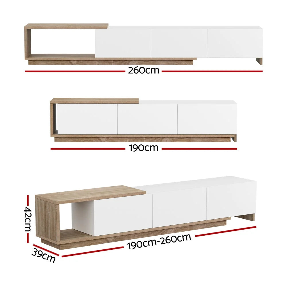 Cabinet with tv entertainment unit stand extendable