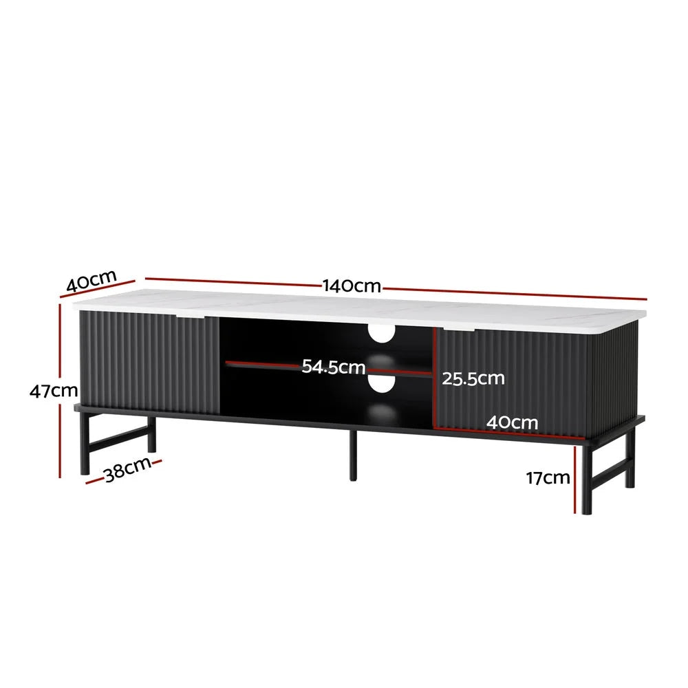 TV Cabinet Entertainment Unit Stand Storage 140cm