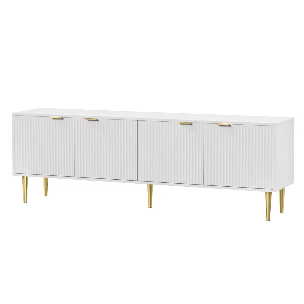 White 180cm storage cabinet for organised household storage