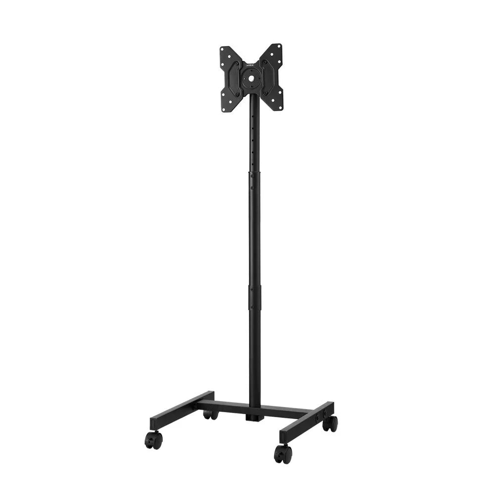 Tv stand universal with mobile adjustable height wheels